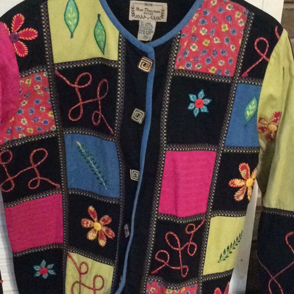 Classy 22” bold multi color size PS Spring Jacket